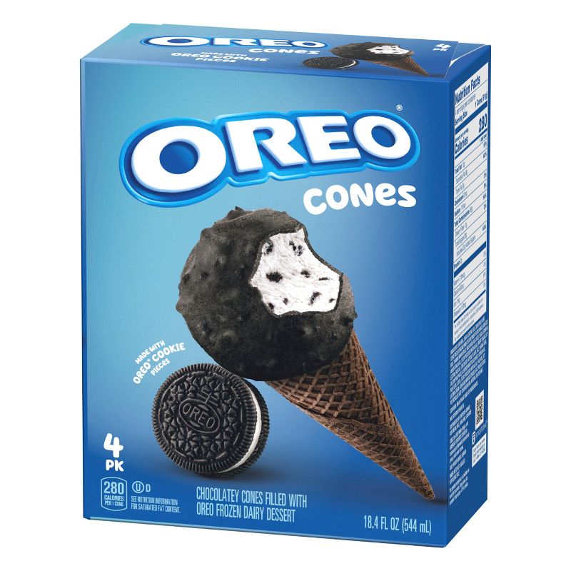 OREO Ice Cream Cone Frozen Desserts - 18.4oz/4ct, 5 of 16