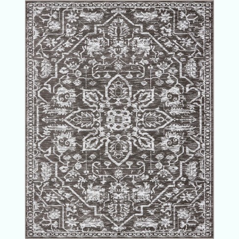 Well Woven Patras Grey Vintage Oriental Medallion 2x7 (2'3 x 7'3