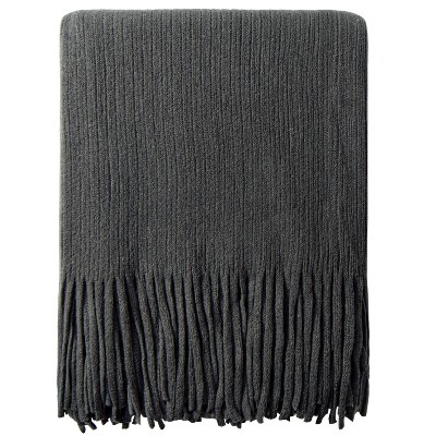 Acrylic Knitted Throw Blanket, Lightweight and Soft Cozy Decorative Woven Blanket with Tassels - NTBAY