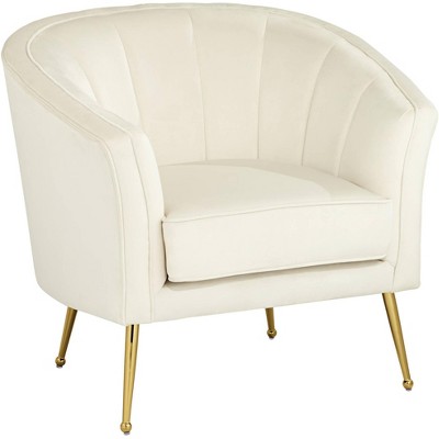 White velvet online chair