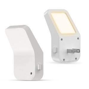 DORESshop 1-Light Plug-In Night Lights ¨C 3-Level Brightness, Dusk to Dawn Sensor, 3000K Soft White for Hallway and Bedroom(2-Pack) - 1 of 4