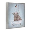 Stupell Industries Charming Longhorn Cattle Cow Bathtub Flower Petals, 14" x 11" - 3 of 4