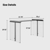 JVNOXK Modern Tempered Glass Computer Desk 51.2" Home Office Desk with Metal Frame Design, Suitable for Gaming and Study - 2 of 4