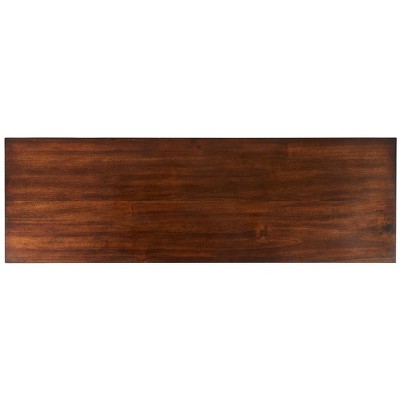 Mid-Century Dark Walnut Double Dresser with Bronze Pulls