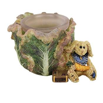 Boyds Bears Resin 3.0 Inch Daphne In The Cabbage Patch Bearstone Rabbit Votive Candle Holders