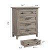 4 Dresser for Bedroom, 34.8 in Tall Vertical Drawer Dresser with Large Storage, Freestanding Wooden Closet Chest for Bedroom, Living Room - 4 of 4