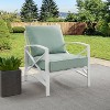 Kaplan Outdoor Steel Arm Chair Mist/White - Crosley - 2 of 4