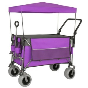 Multi-Functional Push-Pull Wagon with Canopy & 9