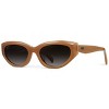 WMP Eyewear Womens Polarized Narrow Cat-Eye Sunglasses, Oval Acetate Frame, Hand-Polished - 2 of 4
