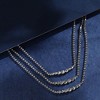 Women's Minimal Bling Multi-Layer Necklace - Chalice Silver - 3 of 4