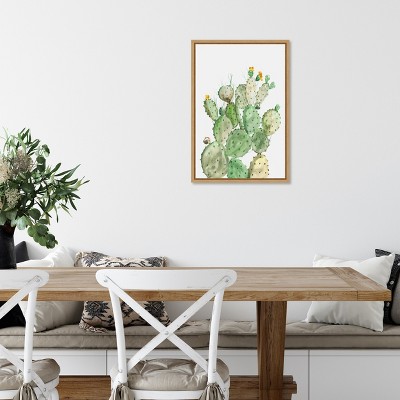 Amanti Art Sunny Cactus by Aimee Wilson Canvas Wall Art Print Framed 16 x 23-in.