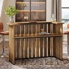 Tribesigns 63-Inch Home Bar Unit, 2-Tier Farmhouse Liquor Bar Table with Storage Shelves, Wine Bar Cabinet Mini Bar Table for Home Pub, Bistro - 2 of 4