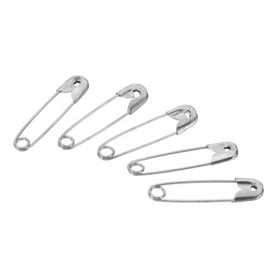 Unique Bargains Metal DIY Blankets Crafts Brooch Making Home Sewing Nickle Plated Safety Pins 400 Pcs