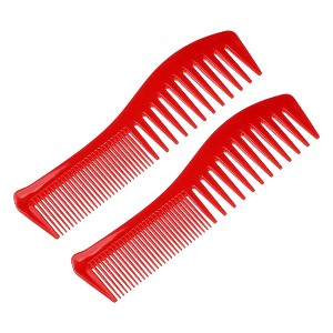 Unique Bargains Anti Static Hair Comb Wide Tooth for Thick Curly Hair Hair Care Detangling Comb For Wet and Dry 2 Pcs - 1 of 4