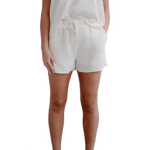 Women's Checkered Tie Waist Shorts - LE LIS - 1 of 2