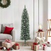 vidaXL Artificial Slim Christmas Tree with Stand 6 ft PVC - 2 of 4