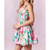 Women's Izzy Back Bow Floral Mini Dress - Peach Love - 3 of 4