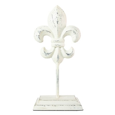 Fleur Decorative Accent White Cast Iron - Foreside Home & Garden