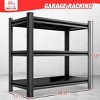 Syemin Utility Storage Shelves 3-Layer Metal Storage Rack, Adjustable Heavy Duty Shelves, Industrial Shelving Unit, Black, 39.37"*13.77"*31.5" - 4 of 4