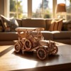 ROBOTIME 3D Wooden Puzzle Vintage Car 1:15 Scale Exquisite Wood Craft Kit Gift for Adults Desk Toys Gift for Boys/Girls, 7.5"*3.6"*4.5" - 3 of 4