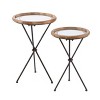 Crellon Glass-Top Accent Tables - 2pc Set - OC1159904 - Natural - SEI - 3 of 4