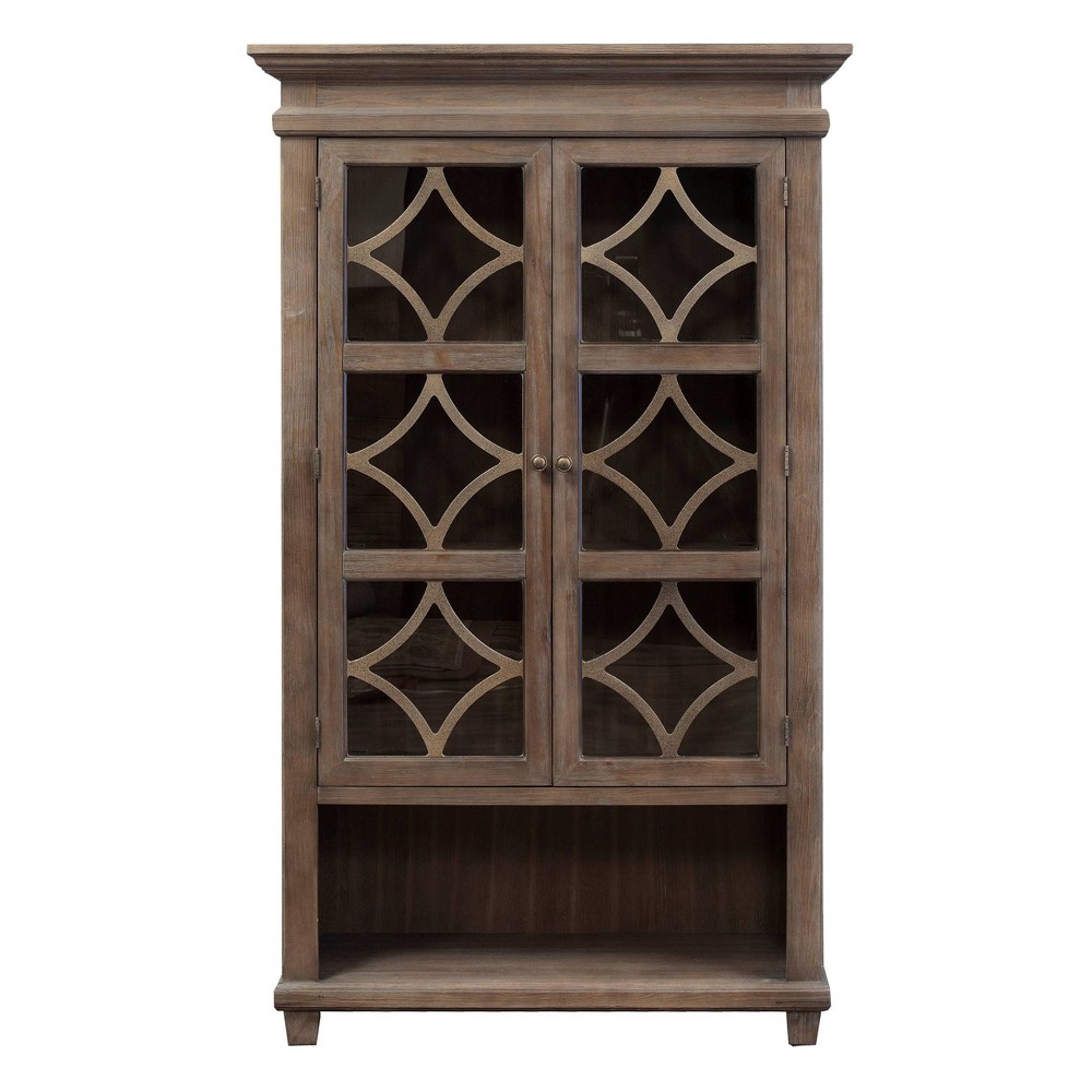 Photos - Display Cabinet / Bookcase Carson Glass Display Cabinet Brown - Martin Furniture