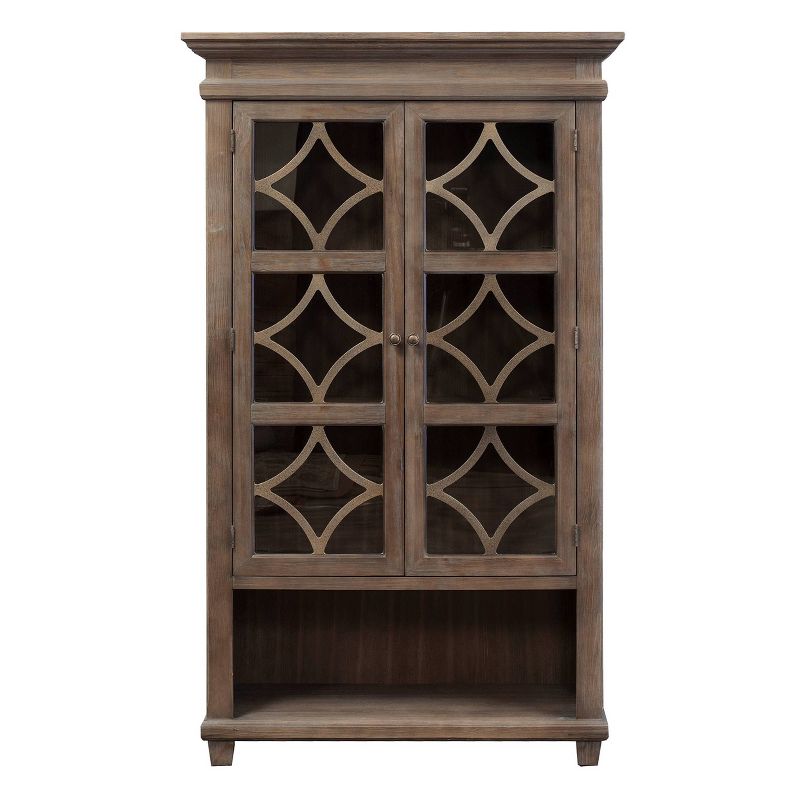 Carson Glass Display Cabinet Brown - Martin Furniture, 1 of 6