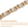 Unique Bargains Leather Iron Flat with Buckles Shoulder Bags Handbag Chain - 4 of 4
