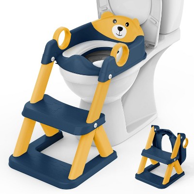 BabyBond 2 in 1 Potty Training Toilet Seat with Splash Guard Anti-Slip Pad Step Stool