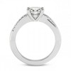 Pompeii3 VS 1 1/4Ct Moissanite & Lab Created Diamond Engagement Twist Ring in 10k Gold - 3 of 4
