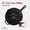 Cuisinel Cast Iron Skillet Grill Press Set - 10" Fry Pan, Silicone Grip & 7" Burger Smasher, Pre-Seasoned, Oven, Stove, Grill, Indoor/Outdoor Cooking - 3 of 4