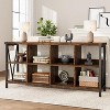 Entryway Console Table, 3 Tier Metal Sofa Table 8 Cube Storage Organizer, Behind Couch Table, Hallway Table for Entry, Living Room and Dining Room - 3 of 4