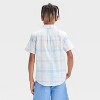 Boys' Short Sleeve Plaid Poplin Button-Down Shirt - Cat & Jack™ - 2 of 3