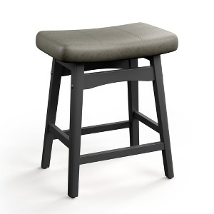 Captiva Designs 24 inch Height Bar Stool with Padded Seat & Solid Wood Frame & Footrest - 1 of 4
