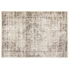 Washable Area Rug Vintage Distressed Living Room Rug Floral Print Indoor Low Pile Floor Cover for Home Office, Bedroom - 3 of 4