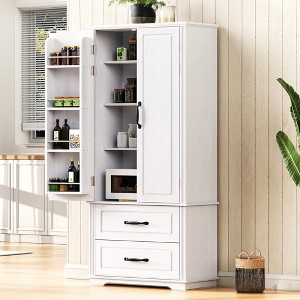 71" Tall Kitchen Pantry Cabinet, Freestanding Cupboard Storage Cabinet with 2 Drawers, Kitchen Hutch Cabinet for Living Room Hallway Bathroom - 1 of 4