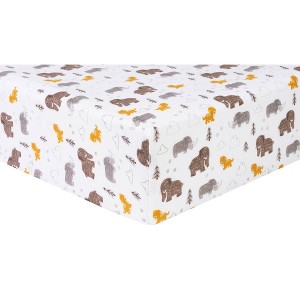 Trend Lab Woolly Friends Flannel Fitted Crib Sheet - 1 of 3