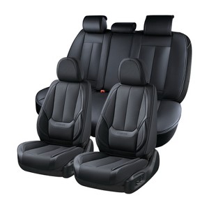 Coverado Car Seat Covers Stylish Waterproof Faux Leather - 1 of 4