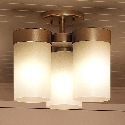 Urban Ambiance Luxury Contemporary Ceiling Fixture,  9.875"H x 11.75"W,  Brushed Bronze Finish, UHP2297