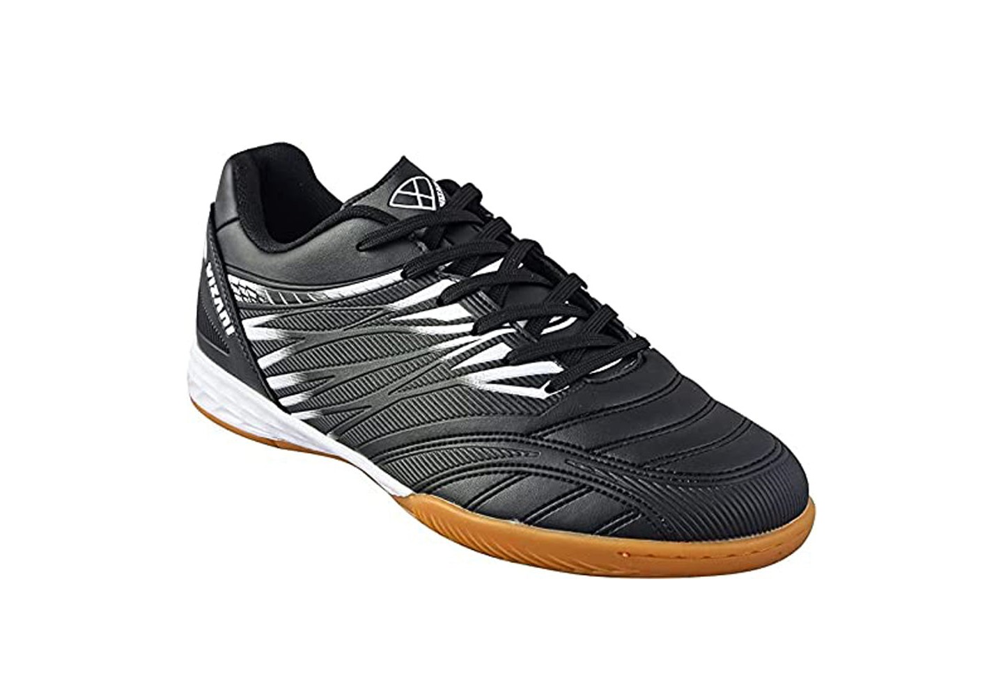 Vizari Men's 'Valencia' Indoor Soccer Shoes - Black/White, Size 7, цвет: Чёрный — фото 1