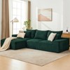 110" Modular L-Shaped Sectional Sofa, Oversized Deep Seat Corduroy Couch with 5 Throw Pillows, Convertible Floor Sofa - 4 of 4