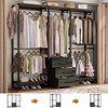 Aheaplus 65.5'' Freestanding Clothes Rack,  Closet Organizer with Drawers and 5 hanging Rods - 3 of 4
