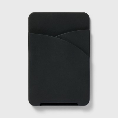 Cell Phone Wallet Pocket with MagSafe - heyday&#8482; Black Silicone