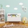 Whisen Wooden Toy Box, Kids Toy Storage Organizer with Front Bookshelf, Flip-Top Lid, Safety Hinge - 3 of 4