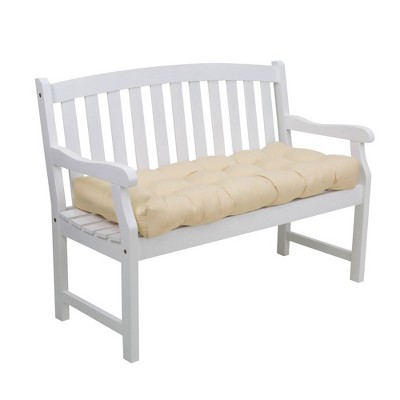Soft Beige Polyester Outdoor Bench Cushion, 42" Wide