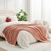 Snuggle Sac Soft Reversible Throw Blanket Knitted Blanket Cozy Bedding Blankets - 4 of 4