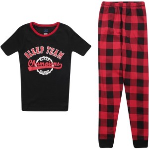 Prince of Sleep Pajamas for Boys Snug-Fit Cotton Boys PJ Set Short Sleeve Tee & Jogger Pant - 1 of 1