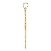 Black Bow Jewelry 14k Yellow Gold Large Eastern Orthodox Cross Pendant, 26 x 50mm - 2 of 4