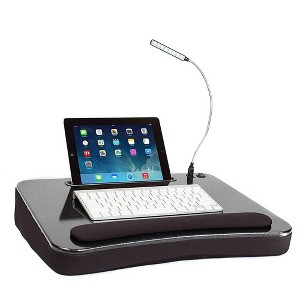 Sofia + Sam Lap Desk with USB Light and Tablet Slot - Black - 1 of 4