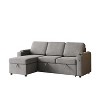 TiramisuBest 85.8" Beige Sleeper Sofa, Sofa Bed - 2 in 1 Pull Out Sofa Bed with Storage Sofa, Sofa Sleeper with Pull Out Bed with Charging Port - 4 of 4